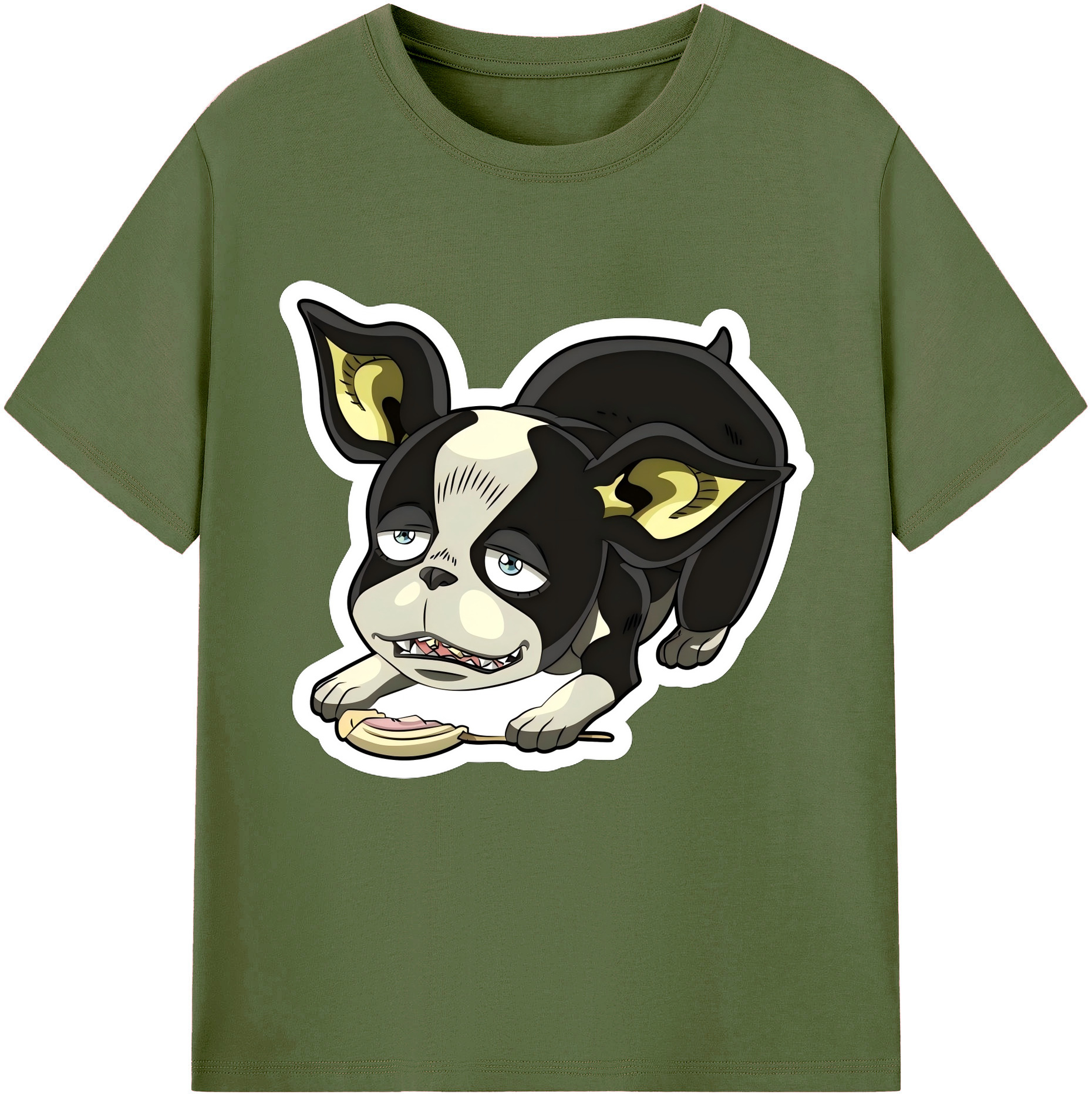（画像用） ジョジョの奇妙な冒険 イギー JoJo's Bizarre Adventure Iggy 綿100％半袖Tシャツ（フロントプリント）